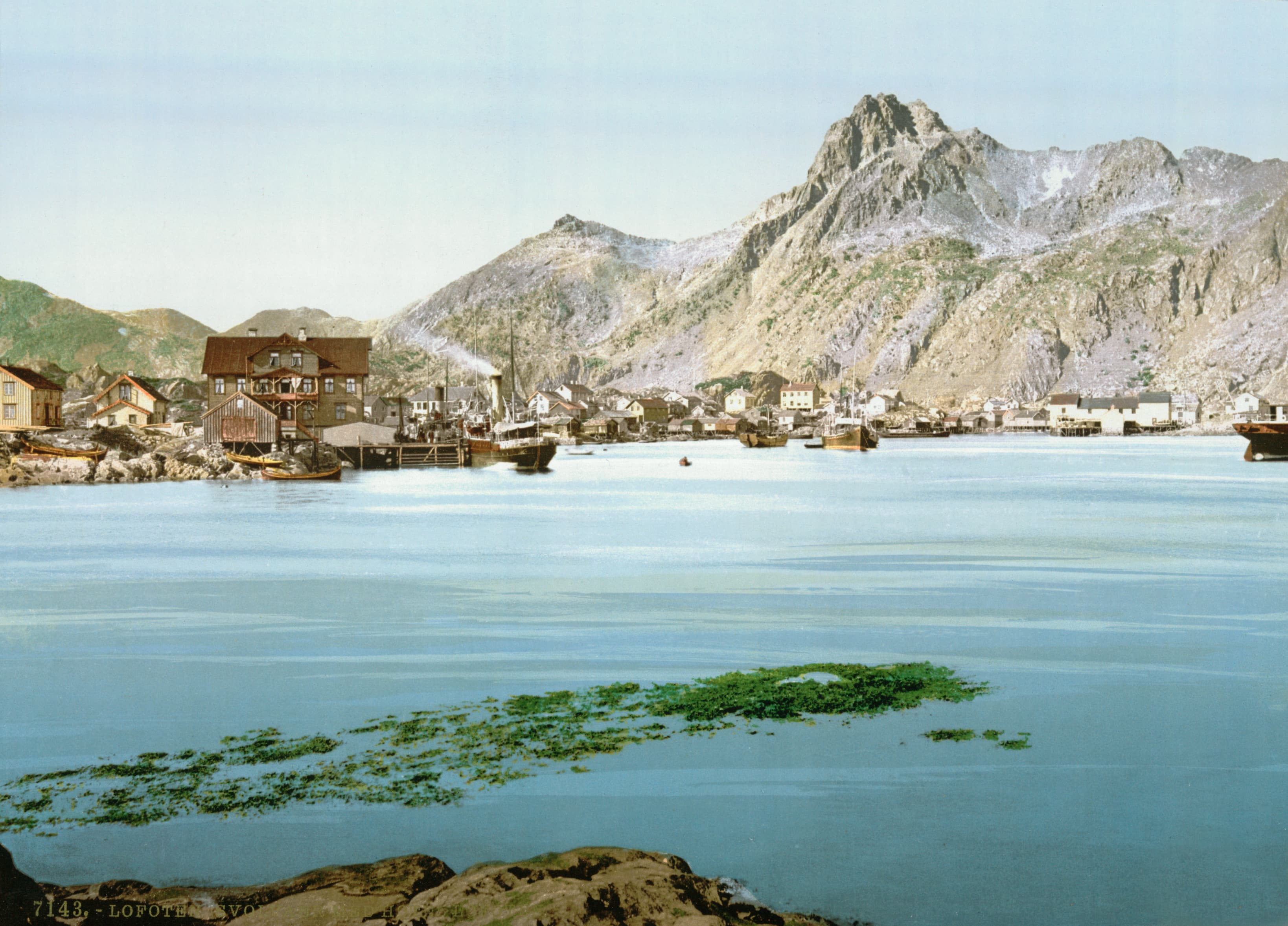 Library of Congress · Public domain Svolvær with Hotel Lofoten, Lofoten in Norway